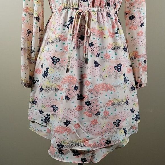 Maison Jules Floral Split Neck Shirtdress Sz S - Picture 6 of 15